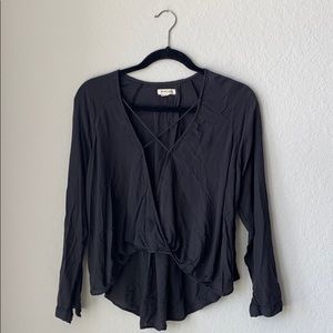 Silence & Noise Deep V Neck Top